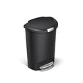 50L Semi-Round Plastic Step Trash Can
