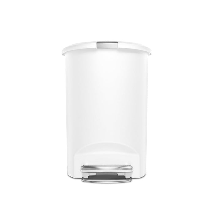 50L Semi-Round Plastic Step Trash Can