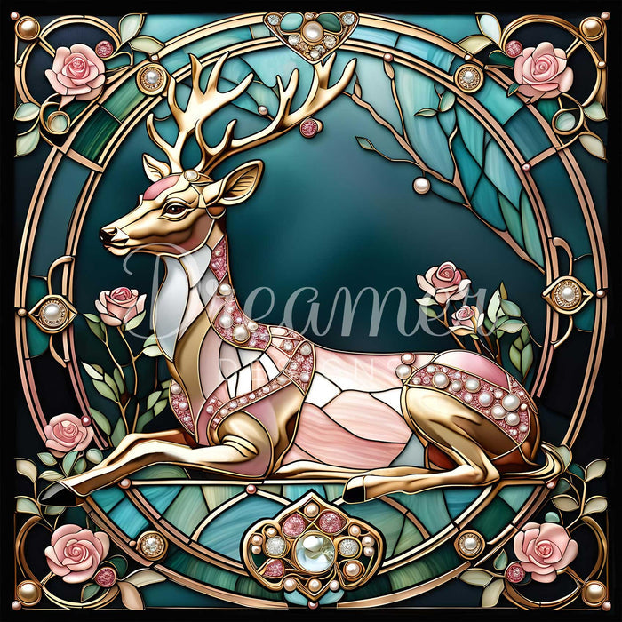 Stained Glass Deer