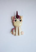 White unicorn brooch, handmade fairytale brooch - Adventacle
